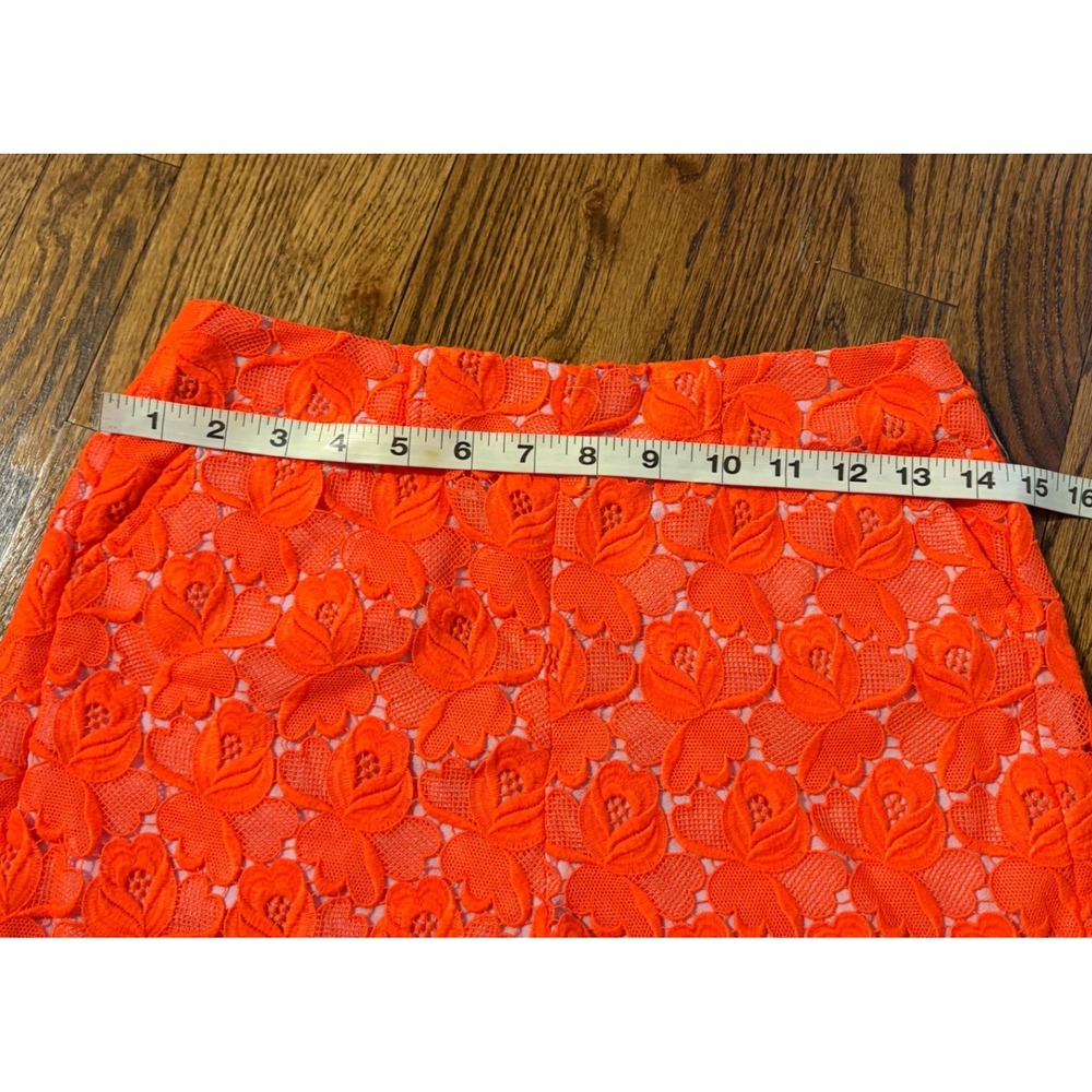 A.L.C. | Sandra Floral Lace Shorts Orange Sz 2 - Picture 7 of 8